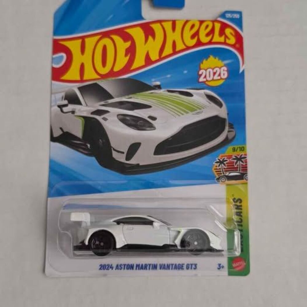 Hot Wheels 2024 Aston Martin Vantage GT3 White HW Exotics Die Cast Toy Mint